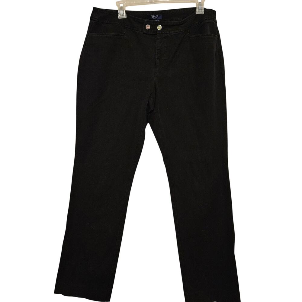 Chaps plus petite black Business Casual Pants